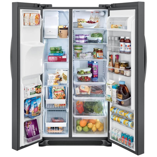 Frigidaire 36 Inch Side-by-Side Counter Depth Refrigerator 22.2 Cu. Ft., Black Stainless Steel - FGSC2335TD