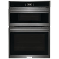 Frigidaire 30 Inch Microwave Wall Oven Combo, Smudge-Proof Black Stainless Steel - GCWM3067AD