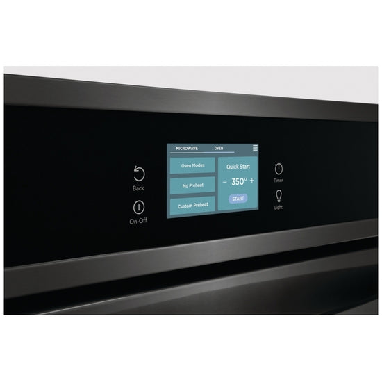 Frigidaire 30 Inch Microwave Wall Oven Combo, Smudge-Proof Black Stainless Steel - GCWM3067AD