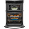 Frigidaire 30 Inch Microwave Wall Oven Combo, Smudge-Proof Black Stainless Steel - GCWM3067AD