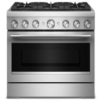 KitchenAid 36 Inch 6-Burner Commercial-Style Dual Fuel Range, Stainless Steel - KFDS936SSS
