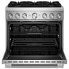 KitchenAid 36 Inch 6-Burner Commercial-Style Dual Fuel Range, Stainless Steel - KFDS936SSS