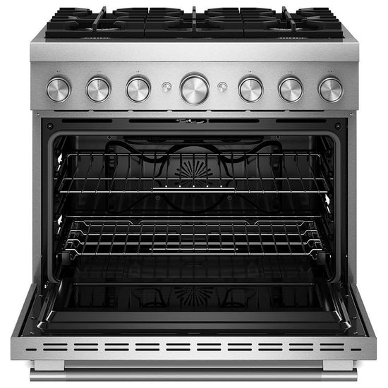 KitchenAid 36 Inch 6-Burner Commercial-Style Dual Fuel Range, Stainless Steel - KFDS936SSS