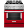 KitchenAid 30 Inch Commercial Style Gas Range with 4 Burners - KFGC500JPA