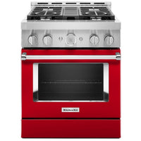 KitchenAid 30 Inch Commercial Style Gas Range with 4 Burners - KFGC500JPA