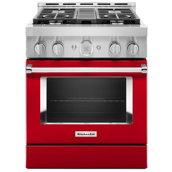 KitchenAid 30 Inch Commercial Style Gas Range with 4 Burners - KFGC500JPA