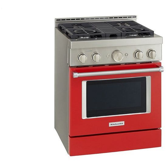 KitchenAid 30 Inch Commercial Style Gas Range with 4 Burners - KFGC500JPA