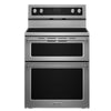 KitchenAid 30 Inch Double Oven Electric Range, 6.7 Cu. Ft. - YKFED500EBS