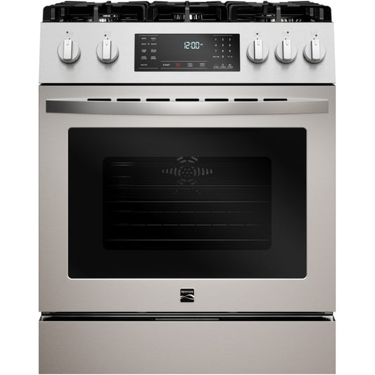 Kenmore 30 Inch Slide-In Gas Range with True Convection and Air Fry, Stainless Steel - 22-75293CA