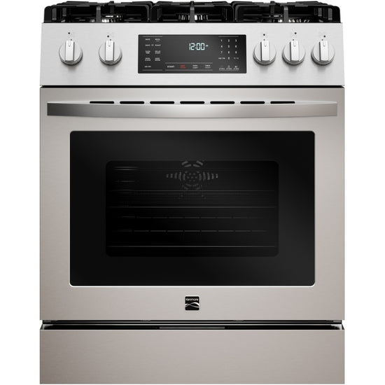 Kenmore 30 Inch Slide-In Gas Range with True Convection and Air Fry, Stainless Steel - 22-75293CA