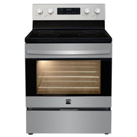 Kenmore 30 Inch Freestanding Coil Top Electric Range, Stainless Steel - KKCTR30-Rear-SS