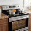 Kenmore 30 Inch Freestanding Coil Top Electric Range, Stainless Steel - KKCTR30-Rear-SS
