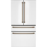 Café 23.2 Cu. Ft. Smart Counter-Depth 4-Door French Door Refrigerator, Matte White - CJE23DP4WW2