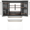 Café 23.2 Cu. Ft. Smart Counter-Depth 4-Door French Door Refrigerator, Matte White - CJE23DP4WW2