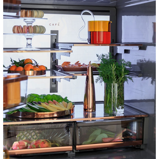 Café 23.2 Cu. Ft. Smart Counter-Depth 4-Door French Door Refrigerator, Matte White - CJE23DP4WW2