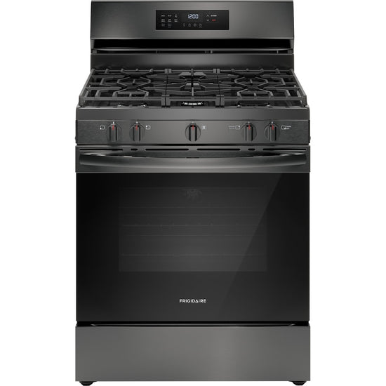 Frigidaire 30 Inch Gas Range with Air Fry, Black Stainless Steel - FCRG3083ADE