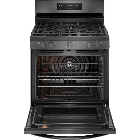 Frigidaire 30 Inch Gas Range with Air Fry, Black Stainless Steel - FCRG3083ADE