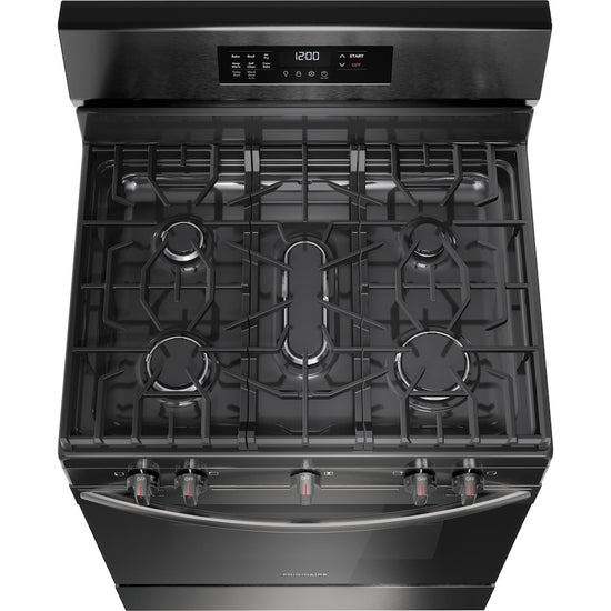 Frigidaire 30 Inch Gas Range with Air Fry, Black Stainless Steel - FCRG3083ADE