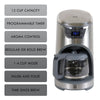 Kenmore Elite 12-Cup Programmable Coffee Maker, Stainless Steel - KKECM12SS