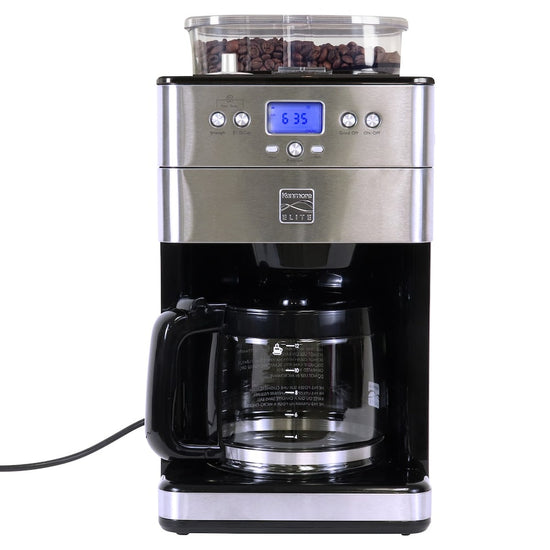 Kenmore Elite Grind and Brew Coffee Maker with Burr Grinder, 12 Cup - KKECMGBSS
