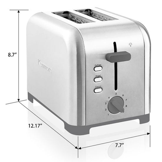 Kenmore Wide-Slot 2-Slice Toaster, Stainless Steel - KKTS2SS