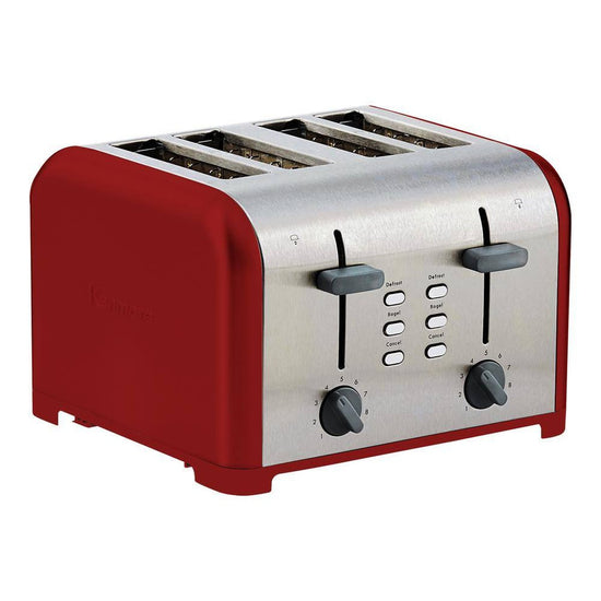 Kenmore 1400-Watt 4-Slice Wide Slot Toaster, Red/Stainless Steel - KKTSDC4SRed