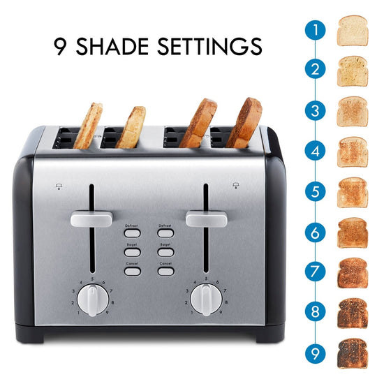 Kenmore 4-Slice Toaster, Black Stainless Steel - KKTSDC4SBlack