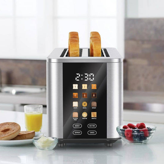 Kenmore 1400W 4-Slice Long Slot Toaster with Color Touchscreen - KKTS4SD-SS