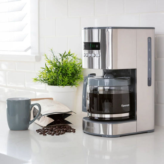 Kenmore 12 Cup Stainless Steel Countertop Coffee Maker - KKCM12S