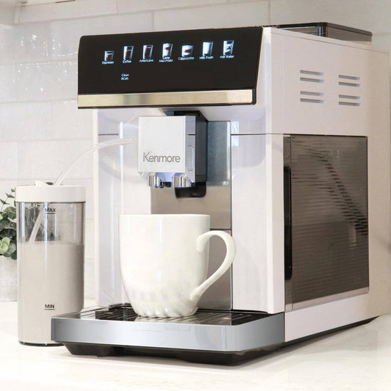 Kenmore Super Automatic Espresso Machine with Grinder and Touchscreen - KKSACM-W