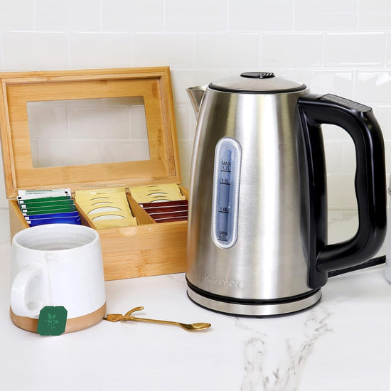 Kenmore 1.7L Cordless Electric Kettle with 6 Temperature Presets - KKTK1.7S-D