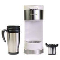 Kenmore Programmable Single Serve Coffee Maker, White - KKCMKCM-W