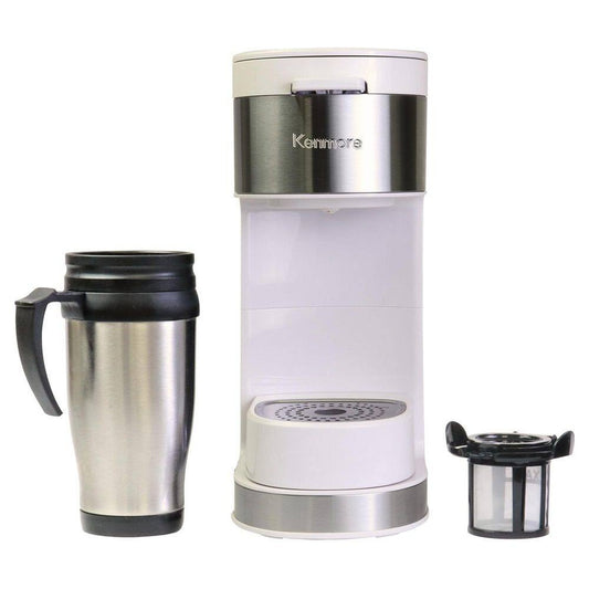 Kenmore Programmable Single Serve Coffee Maker, White - KKCMKCM-W