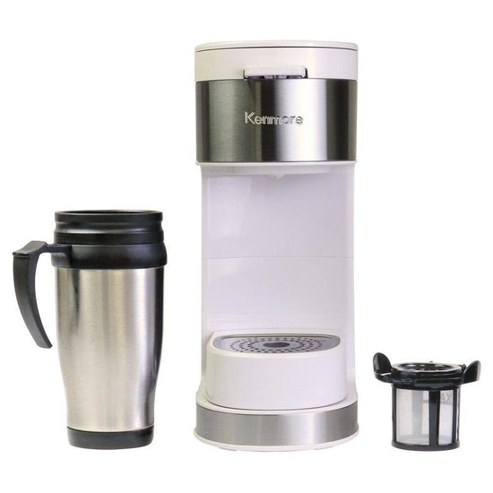 Kenmore Programmable Single Serve Coffee Maker, White - KKCMKCM-W