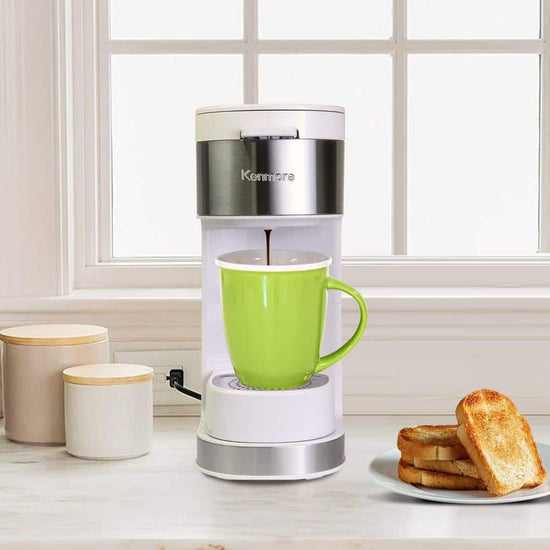 Kenmore Programmable Single Serve Coffee Maker, White - KKCMKCM-W