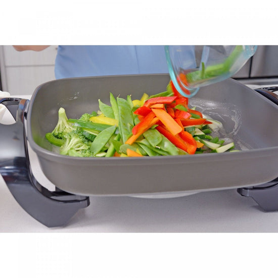 Kenmore 12 Inch Electric Skillet Griddle, Grey - KKSK12Grey