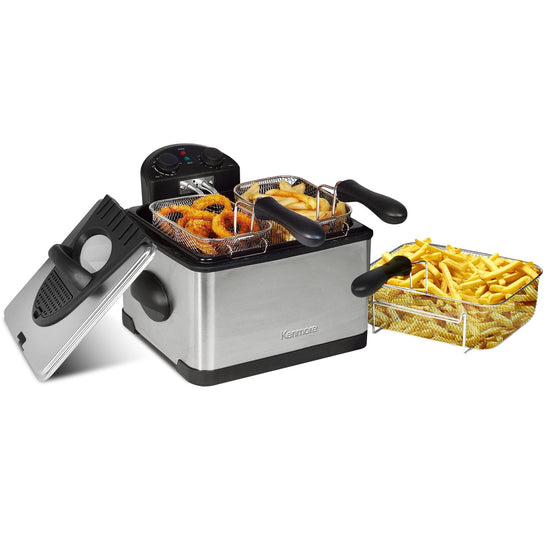 Kenmore Deep Fryer with 3 Baskets, 1700W - KKDF3B