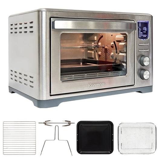 Kenmore 11-in-1 Digital Air Fryer Convection Toaster Oven with Rotisserie, 25 Qt - KKTOAF25SS