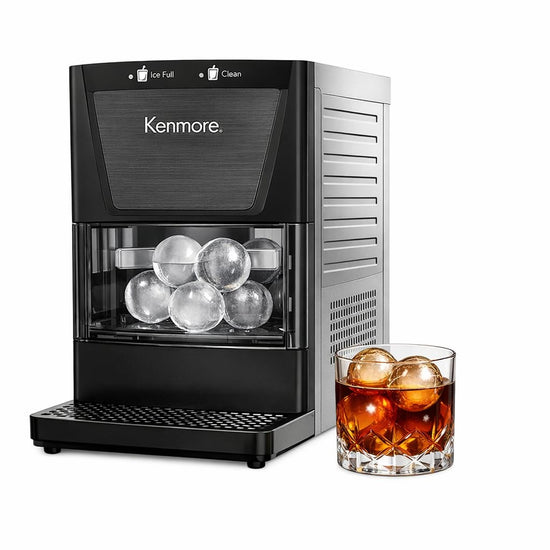 Kenmore Countertop Clear Sphere Ice Ball Maker, Black - KKIBM-B