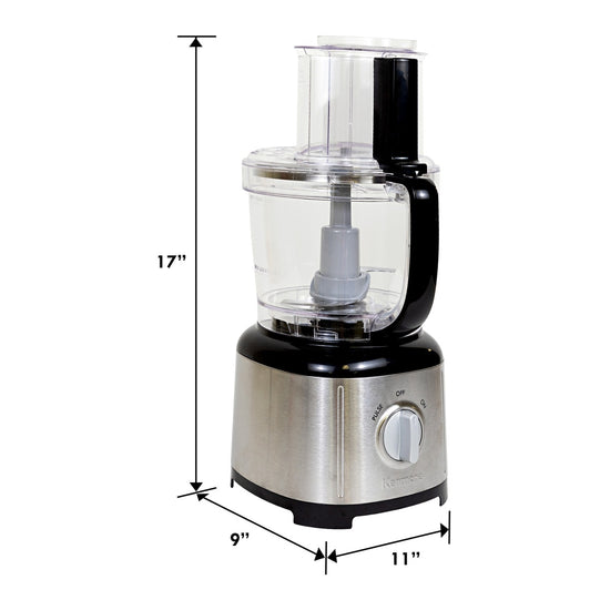 Kenmore 11-Cup Food Processor, Stainless Steel and Black - KKFP11CBlack