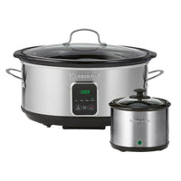 Kenmore Programmable 7 Qt Slow Cooker with Dipper Sauce Warmer - KKSC7 SS