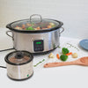 Kenmore Programmable 7 Qt Slow Cooker with Dipper Sauce Warmer - KKSC7 SS
