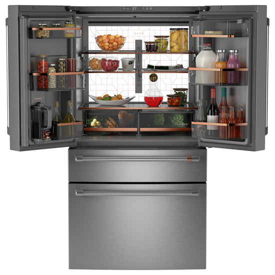 Café 23.2 Cu. Ft. Smart Counter-Depth 4-Door French Door Refrigerator - CJE23DP2WS1