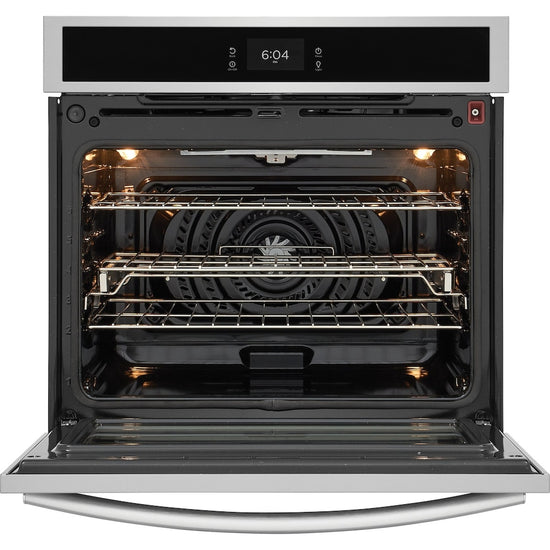 Frigidaire 30 Inch Single Electric Wall Oven with Stone-Baked Pizza, Stainless Steel - GCWS3070AF