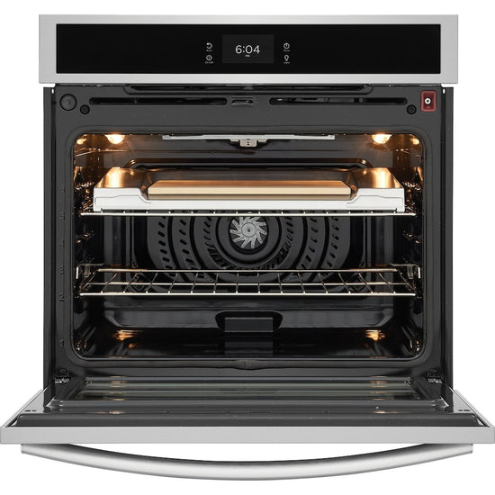 Frigidaire 30 Inch Single Electric Wall Oven with Stone-Baked Pizza, Stainless Steel - GCWS3070AF