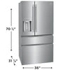 Electrolux 21 Cu. Ft. Counter-Depth French Door Refrigerator, Stainless Steel - ERMC2295AS