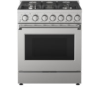 Kenmore Pro 30 Inch Front Control Gas Range with 5.0 cu. ft. Capacity, Stainless Steel - KKPROGRFC30X5-AFC