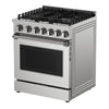 Kenmore Pro 30 Inch Front Control Gas Range with 5.0 cu. ft. Capacity, Stainless Steel - KKPROGRFC30X5-AFC