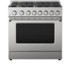 Kenmore Pro 36 Inch Front Control Gas Range with 6.2 cu. ft. Oven Capacity, Stainless Steel - KKPROGRFC36X6.2-AFC