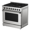 Kenmore Pro 36 Inch Front Control Gas Range with 6.2 cu. ft. Oven Capacity, Stainless Steel - KKPROGRFC36X6.2-AFC